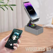 Transform Your Entertainment Experience with the 3-in-1 Bluetooth Speaker, Phone Holder, and Power Bank - Portable 360° Rotation Stand for iPad and Mobile Devices