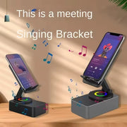 Transform Your Entertainment Experience with the 3-in-1 Bluetooth Speaker, Phone Holder, and Power Bank - Portable 360° Rotation Stand for iPad and Mobile Devices