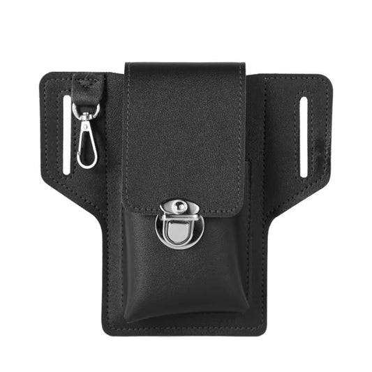 Stylish Men’s Vintage Leather Waist Bag - Perfect Phone Pouch for Sports and Outdoor Adventures