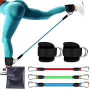 Ultimate Resistance Band Set with Ankle Straps for Effective Workout - Perfect for Fitness Enthusiasts and Yoga Lovers!