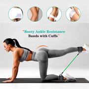 Ultimate Resistance Band Set with Ankle Straps for Effective Workout - Perfect for Fitness Enthusiasts and Yoga Lovers!