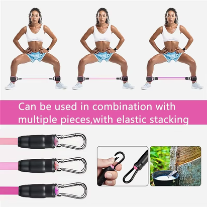 Ultimate Resistance Band Set with Ankle Straps for Effective Workout - Perfect for Fitness Enthusiasts and Yoga Lovers!